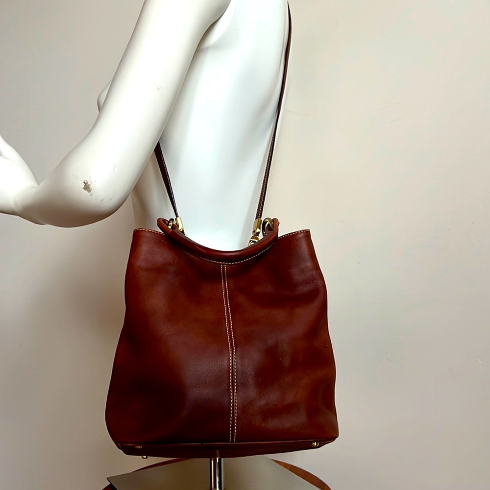 Puntotres Spanish leather bag with dual handles fabulous rich leather hobo style